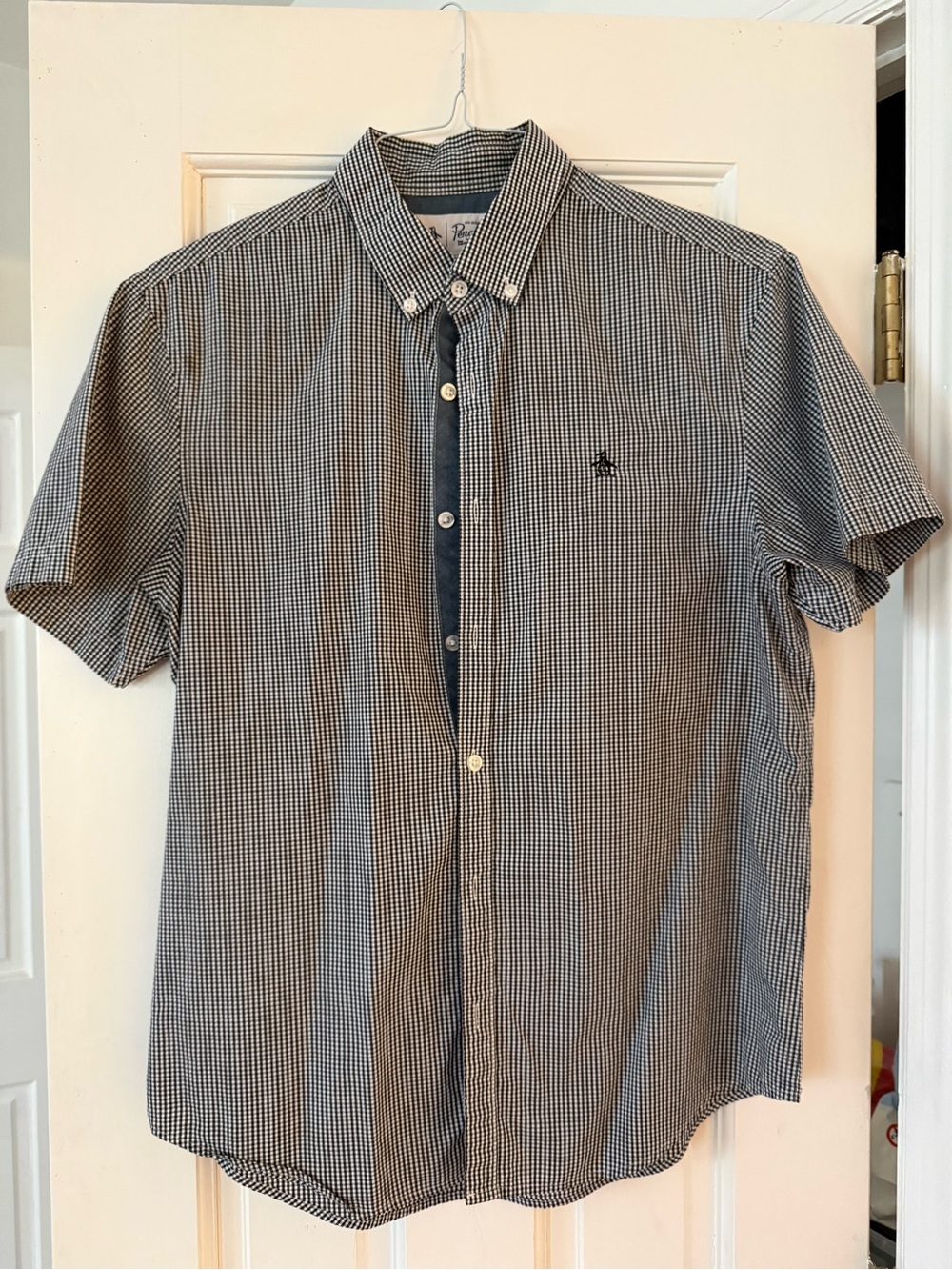 Bundle of 2 Original Penguin Short Sleeve Check Shirts (M)
